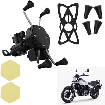 ASRYD X-Grip Bike Mobile Charger & Phone Holder (5V-2A Black) - Bajaj Avenger 160 Bike Mobile Holder(Black)