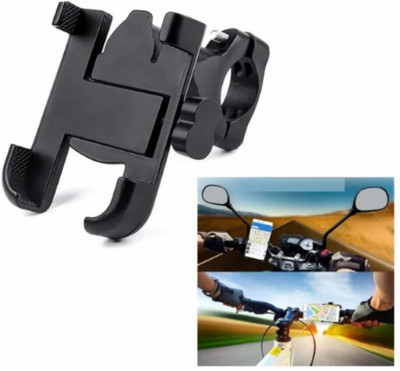 Hazarika Trading Bike Mobile Holder C1 | Universal Motorcycle & Bicycle Phone Mount Stand Bike Mobile Holder(Black)