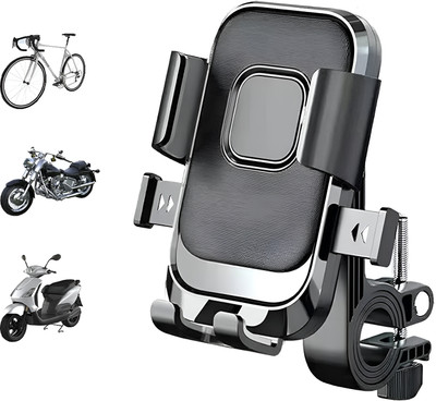 HACKSOW XY088 AutoLock Grip Mobile Holder for Bikes Bike Mobile Holder(Black)