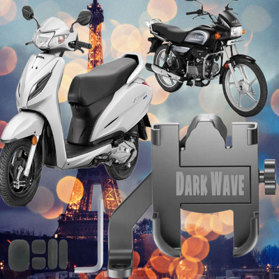 DARKWAVE Universal Bike Holder Verson 2.0 Metal Body 360 Rotating Mirror-146 Bike Mobile Holder(Black)