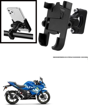 Ultra Wise 360 Degree Rotating Mirror Universal Bike Mount Holder Version 2 Metal Body Bike Mobile Holder(Black)