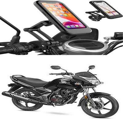 MS Wholesellar Motorcycle Phone Holder Waterproof Shockproof & Dustproof... Bike Mobile Holder(Black)