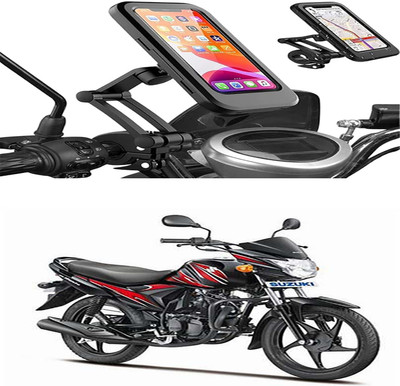 MS Wholesellar Waterproof Handlebar Phone Mount with Touchscreen Compati... Bike Mobile Holder(Black)