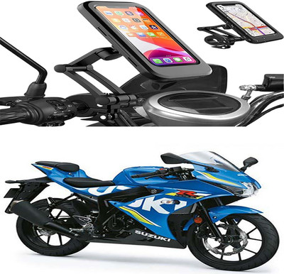 MS Wholesellar Waterproof Handlebar Phone Mount with Touchscreen Compati... Bike Mobile Holder(Black)