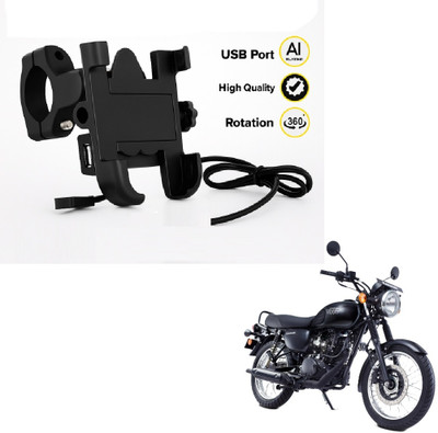 JMA TRADING Universal Bike Mobile Holder with USB Charging Port for All Smartphones. Bike Mobile Holder(Black)
