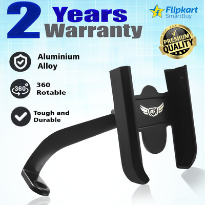 ASRYD 360 Degree Rotating Mirror X68 Universal Bike Mount Holder Version 2 Metal Body Bike Mobile Holder(Black)