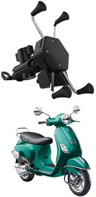 RKPSP Waterproof & Premium Bike Mobile X-Grip Holder With Charger For Vespa-VXL-150 Bike Mobile Holder(Black)