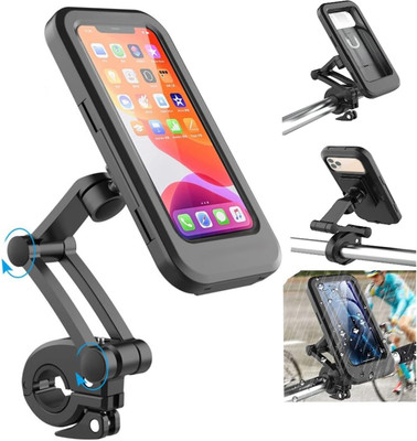 parspar Waterproof Bike And Motorcycle Cell Phone Holder With 360° Adjustable Rotation Bike Mobile Holder(Black)