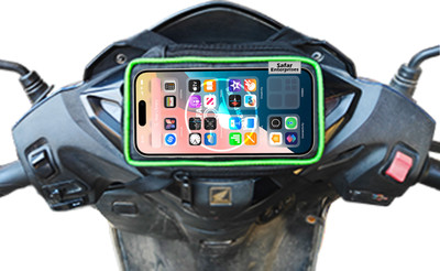Hamza Store Universal Water Resisant Mobile Holder / Pouch-Bag for All Scooter Scooty Bike Bike Mobile Holder(Black)