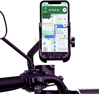 ShopSmart Universal Bike Mount Holder Version 2.0 – Sturdy Metal Body with 360° Rotating Bike Mobile Holder(Black)