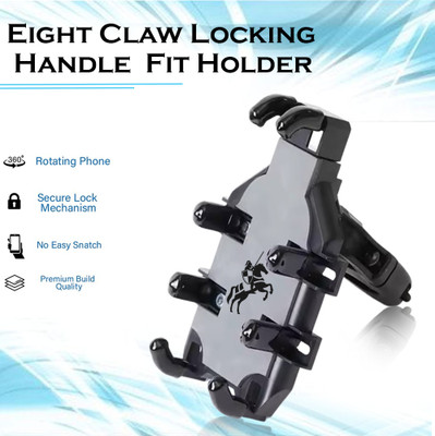 ASRYD Bike Mount Holder New Verson ABS Plastic Body Rotating Bike Mobile Holder Bike Mobile Holder(Black)