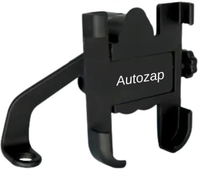 Autozap Universal Bike Holder Version 2.0 Metal Body 360 Rotating Mirror for Motorcycle Bike Mobile Holder(Black)