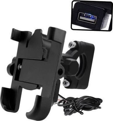 Getsocio 360 Degree Rotating Metal Stand for Bicycle, Motorcycle, Scooty Universal Bike Mobile Holder(Black)
