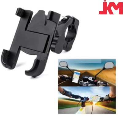 JKM traders C1 Metal Mobile Holder for Bike | 360° Rotatable Universal Phone Mount | Bike Mobile Holder(Black)