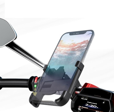 FwellT Bike Mobile Holder width adjustable for all Mobiles for GPS Navigation Bike Mobile Holder(Black)