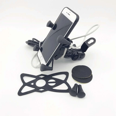Rajcellpoint X - Grip Bike Mobile Charger with Phone Holder Bike Mobile Holder(Black)