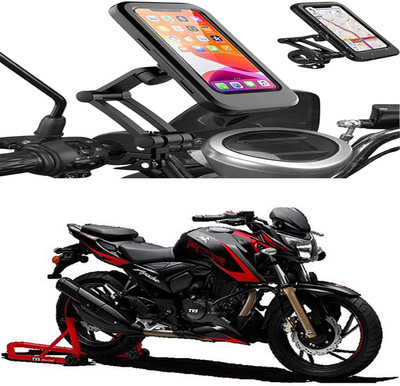 MS Wholesellar Handlebar Mobile Holder Waterproof Easy Installation Moun... Bike Mobile Holder(Black)