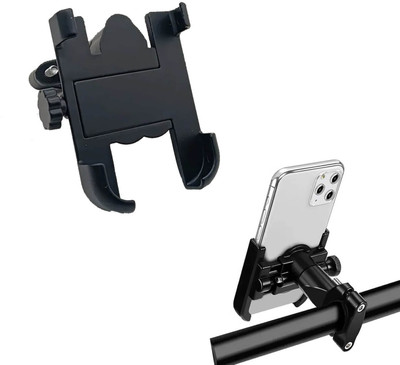 GOSHIV Universal Bike Mobile Holder Metal Body 360 Degree Rotating Handlebar Metal Body Bike Mobile Holder(Black)