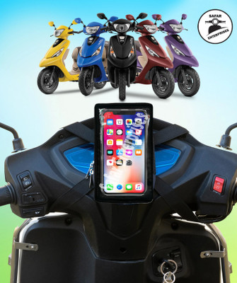 Safar Enterprises Universal Water Resisant Mobile Holder / Pouch-Bag for All Scooter Scooty Bike Bike Mobile Holder(Black)