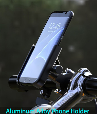 Point Zero Universal Bike MountHolder Verson Metal Body 360 Degree Rotating Bike Mobile Holder(Black)