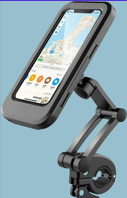 Galaxyway Bike Phone Mount Waterproof Phone Holder 360 Rotation_n1 Bike Mobile Holder(Black)