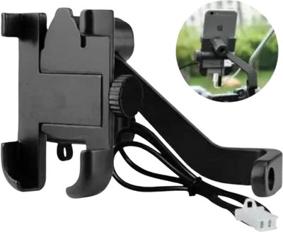 Ashiro C2 With USB Charger Bike Mobile Holder(Black)