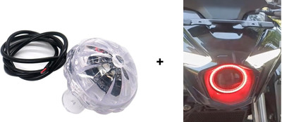 VermsBikers n160/250 ring light red+star light (Multicolour) for all bikes and scooty Projector Lens