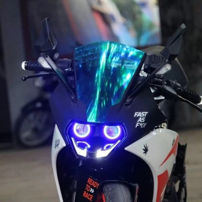SRPHERE KTM RC200/390 ring light /Demon / Angel Eyes blue Projector Lens