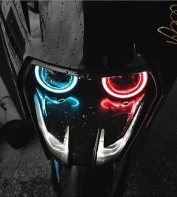 VermsBikers ktm angle ring light red and blue 70mm suitable for ktm rc200/390 cops Projector Lens