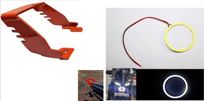 acube mart ring 60mm light Angel Eyes 1pc white with Grab Rail For MT 15 V1 & V2 red light Projector Lens