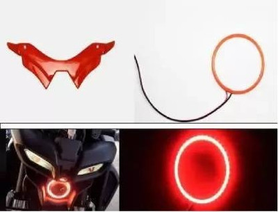 waytwogmart MT-15 Led Angel Eyes Ring light + Mt15 winglet RED Flexible winglet with Projector Lens