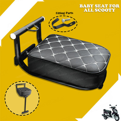 Generox Premium Foldable Baby/Child Seat for Scooty Single Bike Seat Cover For Yamaha Ray
