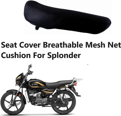 SRPHERE Sweat Free Double Net Single Bike Seat Cover Single Bike Seat Cover For Hero Splendor, Splendor Plus