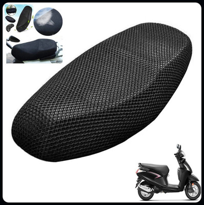 KP8 A-4XL_196_Free Size 3D Bike/Scooty Seat Cover Breathable Mesh NetSeat Cover Single Bike Seat Cover For Hero Pleasure Plus