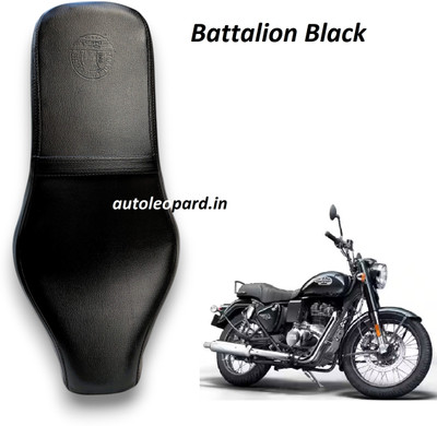 AUTOLEOPARD NEW BULLET 350 BATTALION PLAIN BLACK SOFT TOUCH PREMIUM QUALITY Single Bike Seat Cover For Royal Enfield Bullet