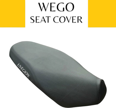UVEGION Wego PU Leather Scooter/Scooty Seat Cover Accessories Single Bike Seat Cover For TVS Wego