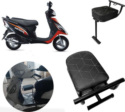 AUTO PEARL Folding Baby Seat Compatible with TVS-Scooty-Streak Single Bike Seat Cover For TVS Streak