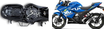 Carbox Enterprises New132-Heat Resistant, Sweat Free Comfort, Protects from Cuts and Scratches Split Bike Seat Cover For Suzuki Gixxer SF
