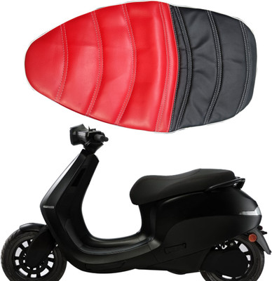 majesticrides Seat Cover For Ola Electric S1 and S1 Pro Red & Black (2012 -2020) Split Bike Seat Cover For Royal Enfield S1, S1 Pro