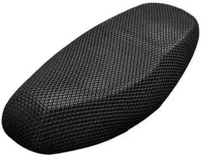 KP8 Free Size 3D Motorcycle/Scooter Seat Cover Breathable Mesh Net Cushion Black Single Bike Seat Cover For Royal Enfield Electra, Electra 350, Electra 500, Electra Delux