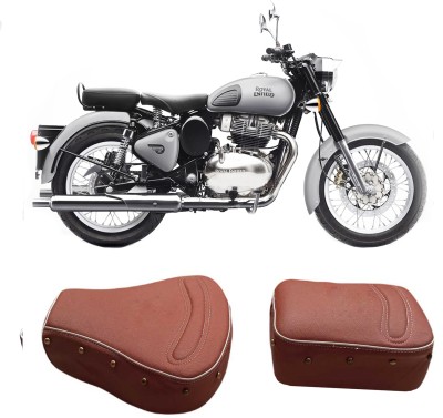 BikenWear Foam & Button-Model Prior to SEP 2021- Split Bike Seat Cover For Royal Enfield Classic 350, Classic 500