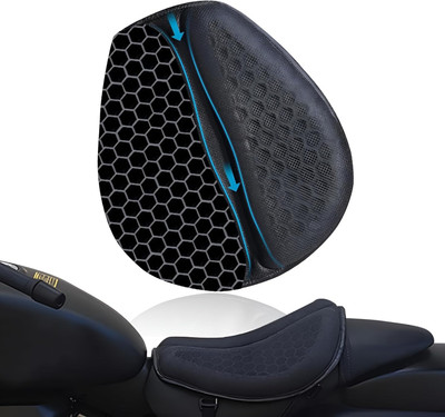 acube mart Premium Gel Air Seat Cushion Honeycomb Gel Structure Detachable Cover, for Bike Single Bike Seat Cover For Universal For Bike Hunter 350, Apache RTR 180, Bullet Classic