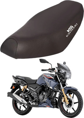 KSHEERI Apache RTR 180 Bike Removable & Washable PU Leather Waterproof Seat Cover Single Bike Seat Cover For TVS Apache RTR 180