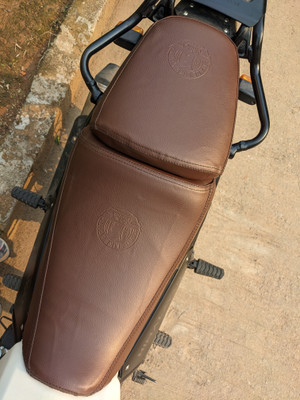 AUTOLEOPARD HIMALAYAN BROWN DOUBLE STITCH SEAT COVER Split Bike Seat Cover For Royal Enfield NA