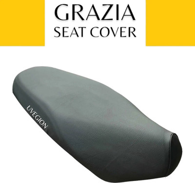 UVEGION Honda Grazia PU Leather Scooter/Scooty Seat Cover Accessories Single Bike Seat Cover For Honda Grazia