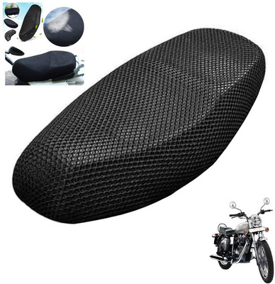 Generox NetSeatCover1pcforallbike099 Single Bike Seat Cover For Royal Enfield Electra Twin Spark