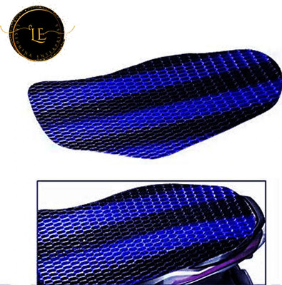 Vtrust Free Size Bike Net Seat Cover Breathable Mesh Cushion Blue & Black seat cover Single Bike Seat Cover For Universal For Bike Discover, Discover 100 DTS-i, Platina, Platina 100 DTS-i, Gusto, HF Dawn, Glamour