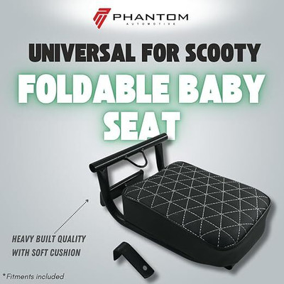 PHANTOM Baby Seat for Scooty Adjustable & Comfortable Child Seat Single Bike Seat Cover For Universal For Bike Universal For Bike