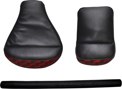 Kohli Bullet Accessorie Seat Cover Black & Red + Foam Combo For Royal Enfield Classic 350 N Split Bike Seat Cover For Royal Enfield Classic 350, Classic 500, Classic Chrome