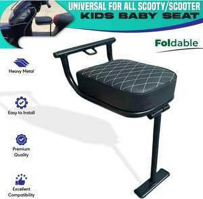 Alleykat Baby Seat for Activa Scooty / Foldable Design | Safe & Comfortable Ride for Kids Single Bike Seat Cover For Universal For Bike Universal For Bike